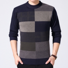 馬克羊針織衫男式2017秋季新款拼色修身男士中老年休閑圓領套頭毛衣男Y 馬克羊針織衫男式2017秋季新款拼色修身男士中老年休閑圓領套頭毛衣男Y