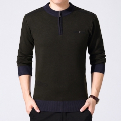 馬克羊針織衫男式2017秋季新款拼色修身男士中老年休閑圓領套頭毛衣男YT7Z-2298A5 馬克羊針織衫男式2017秋季新款拼色修身男士中老年休閑圓領套頭毛衣男YT7Z-2298A5